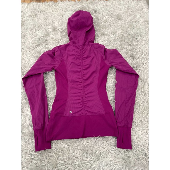 Lululemon In Flux Jacket Regal Plum Reversible Sz 4 - Picture 3 of 6
